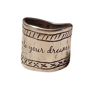 Silpada
Silpada 925 Sterling Silver Be True To Your Dreams Ring R1820 Size 7